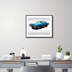 Classic Cars – 1967 Chevrolet Chevelle Marina Blue – Print