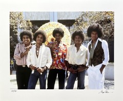 THE JACKSON 5 Hand Signed Photograph by GREGG COBARR Michael Jackson Pop Star