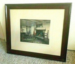 Large Wallace Nutting Interior «An Elaborate Dinner» Hand Colored Photo 1909