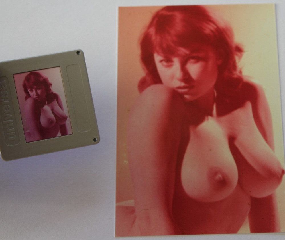 Photo model woman nude woman slide art girl reprint approx. 1965 GDR vintage IK