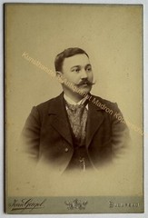 orig. KAB Cabinet Photo Photograph Picture Old Fashion Circa 1899 Bucuresci Mr Man