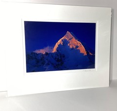 Fine Art Photograph Artesonraju Alpenglow Peruvian Andes Signed & Matted