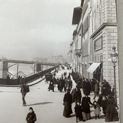 Alinari Collection Photograph Print on Wood Plaque~ Florence Ponte Santa Trìnita