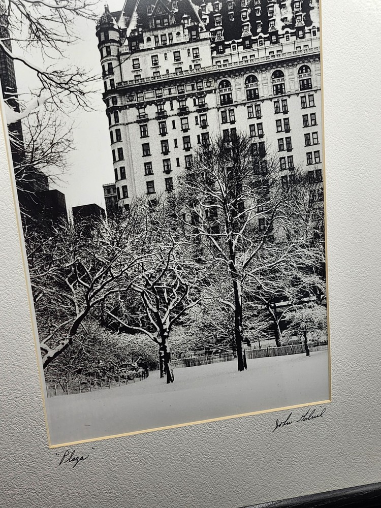 Vintage «Plaza» Hotel New York City Winter Photograph. Signed