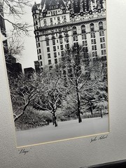 Vintage «Plaza» Hotel New York City Winter Photograph. Signed
