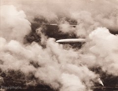 1931 Vintage 11×14 ~ AVIATION AIRPLANE Aerial U.S.S. SHENANDOAH Clouds Photo Art