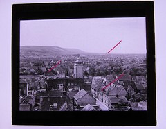 Karlsruhe Durlach view of the city historical motif glass picture