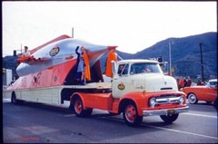 «Luer Quality Meat Rocket Ship»1955 Ciba-chrome Print from Vernacular Kodachrome