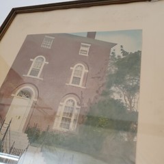 Antique Signed Wallace Nutting Colored Photo «Doctor’s Door» Larkin-Rice House