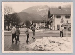 Bayrischzell – City Hall Crossing Winter Building – Old Photo 1950s