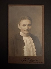 Antique CdV Photograph Woman – Paul Petzold Brandenburg 1895 – Aunt Gorgas