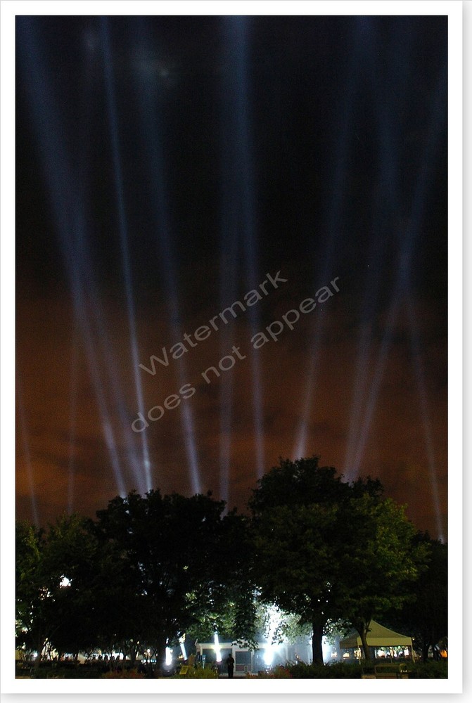 September 11th Remembrance 184 Beams Of Light Pentagon Silver Halide Photo