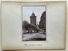 2x orig. Photo from 1880 Burgthor Lübeck & Travemünde 19.5 cm x 25.5 cm
