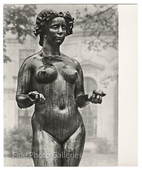 1956 Original TIBOR HONTY Female Nude Statue Sculpture Large Format Silver Photo