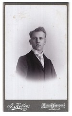 Photograph J. Hotter, Oberdorf Market, Fine Young Gentleman with Serious View and