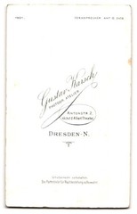Photograph Gustav Karsch, Dresden, Antonstraße 2, sweet bliss in white
