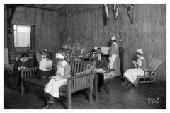 WWI Army Nurses At Leisure At An American Hospital In France Silver Halide Photo