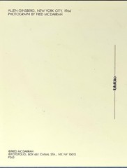 Allen Ginsberg 1966 Fotofolio Art Print Card Photo By Fred W. McDarrah 4.25”x6”