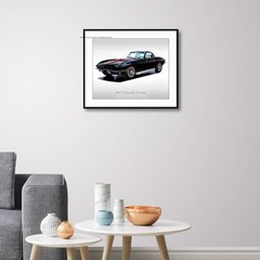 Classic Cars – 1967 Chevrolet Corvette Tuxedo Black – Print