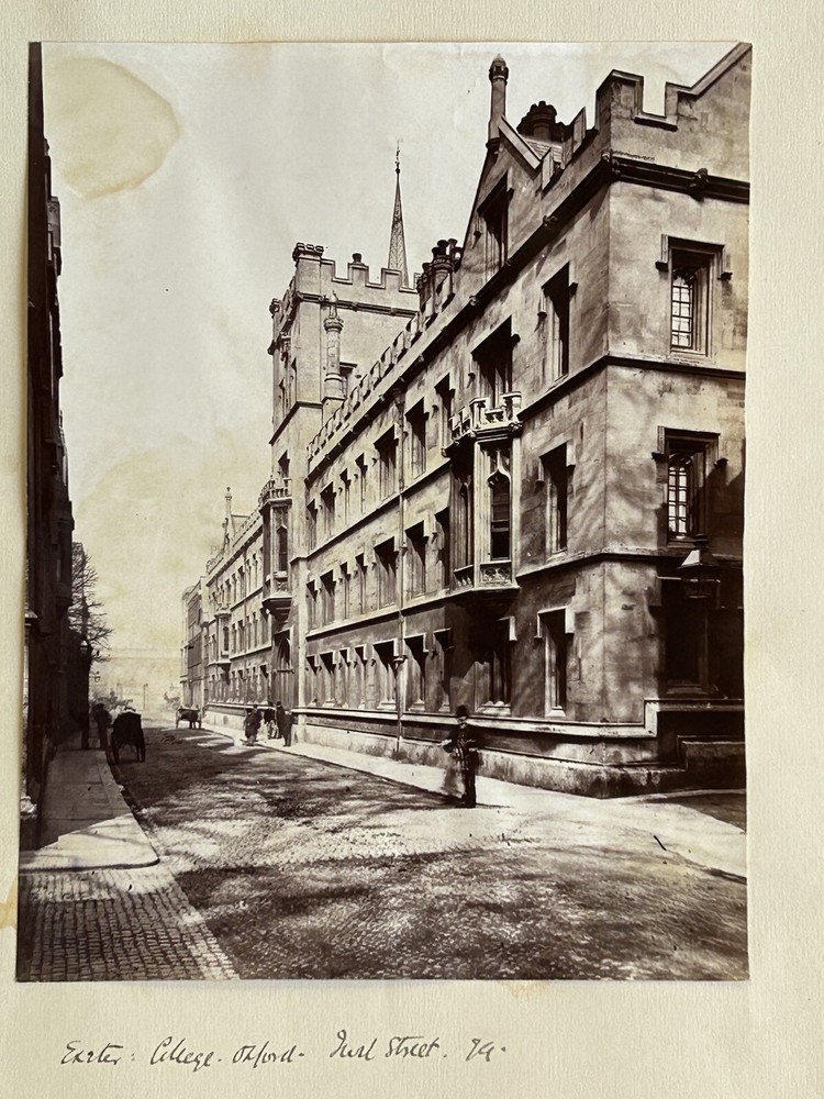 UK Exeter College Oxford c1880 Photograph Vintage Album B14