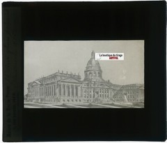 University Of Ottawa, Glass Plate Drawing, Black & White, Positive 8.5×10 Cm