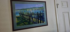 Framed and Matted High Quality Photograph «Fence Over A Cove»