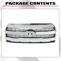 Front Chrome Grille Compatible with 2015-2017 Ford F-150(Except Raptor) Mesh Rad