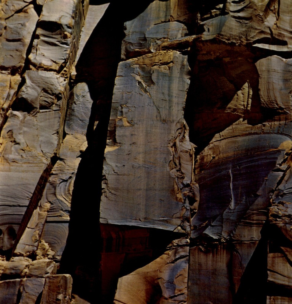 1962 Eliot Porter Glen Canyon Fractured Wingate Sandstone Wall Art Photo Gravure