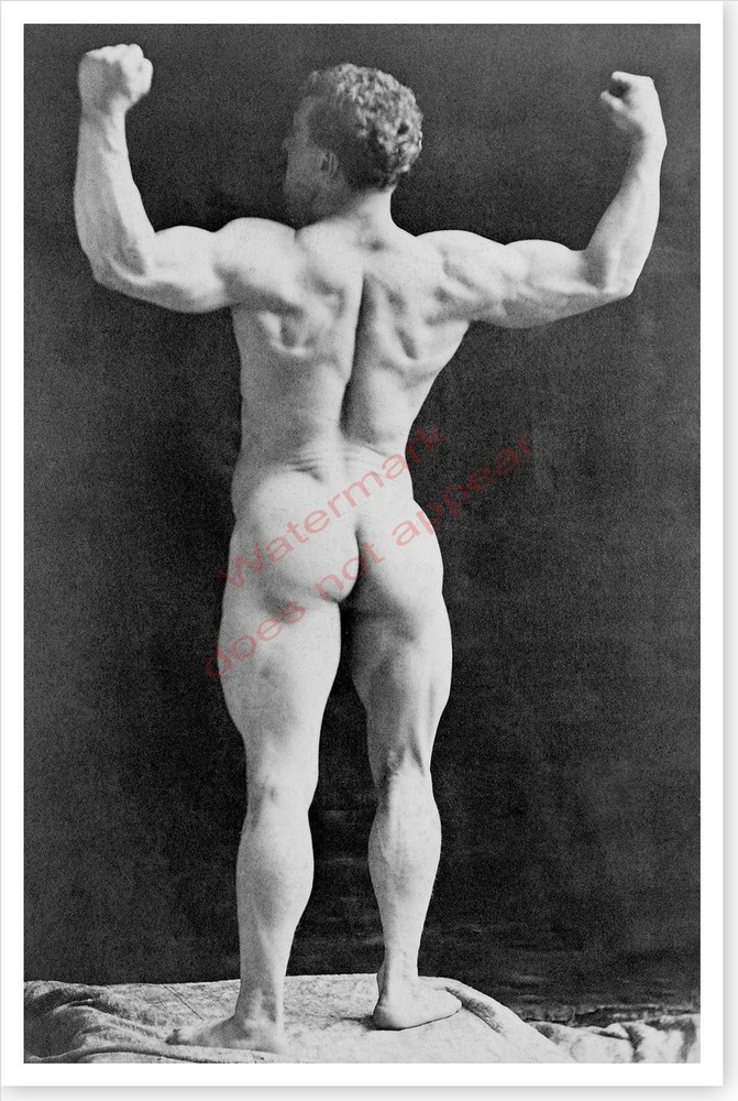Bodybuilder Eugene Sandow Nude Beefcake Silver Halide Photo Gay Interest