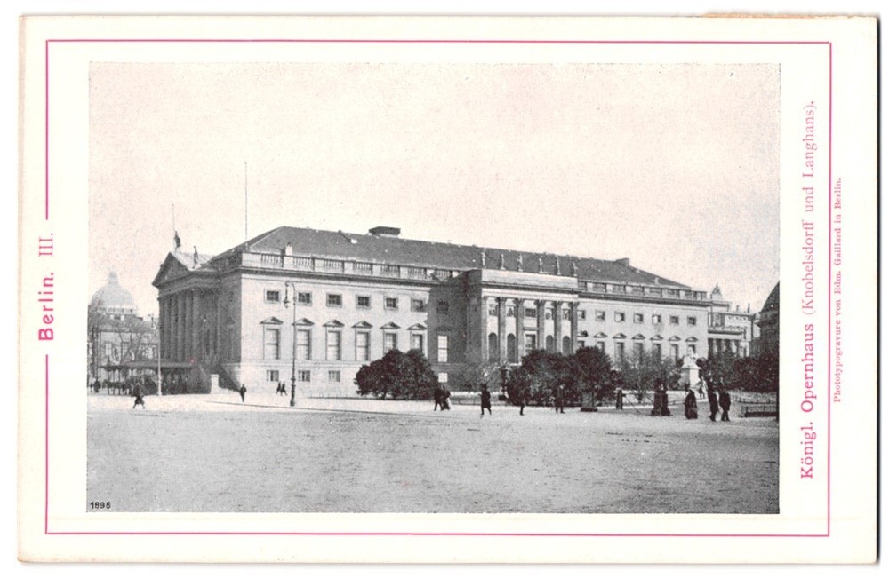 Photography / Light Print Edm. Gaillard, Berlin, view of Berlin, the Royal O