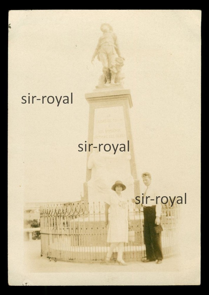 Colon Panama 1929 – Fire Department Memorial – 1920s – Photo 6x9cm
