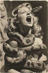 24 ~ 4X6 Glossy HORROR Fine Art ‘ SNAKE DEMON ‘ Photo FANTASY Set ! 3413712