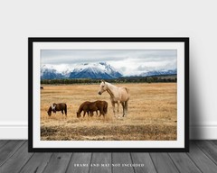 Western Photography Print – Picture of Palomino Horse in Grand Tetons