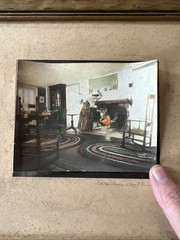 Antique 1909 Wallace Nutting «An Afternoon Tea» Signed Photo in Original Frame