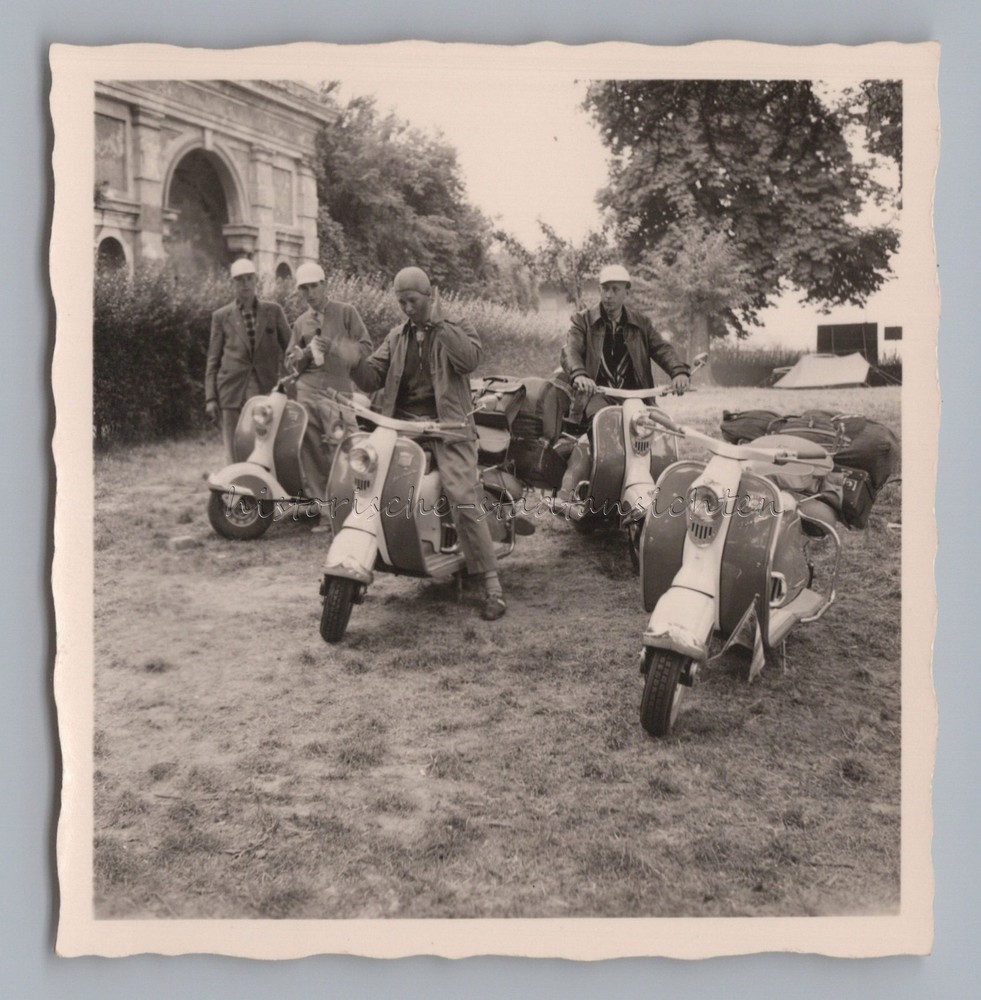 Turin Italy 1957-Villa Rey Scooter NSU Prima Travel-Old Photo 1950s
