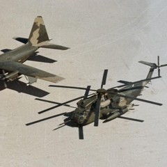 Vintage Military Aircraft Helicopters Formation Color Photograph 11×14 Framed