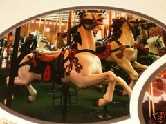 WESSALE PHOTO COLLAGE 16 x 20 MERRY GO ROUND DENTZEL HORSES CAROUSEL MATTED