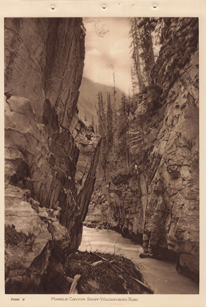Canadian Pacific Rockies Byron Harmon Vandyck Photogravure Marble Canyon Banff