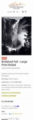 Ansel Adams Bridalveil Fall Yosemite National Park Framed Authorized Edition