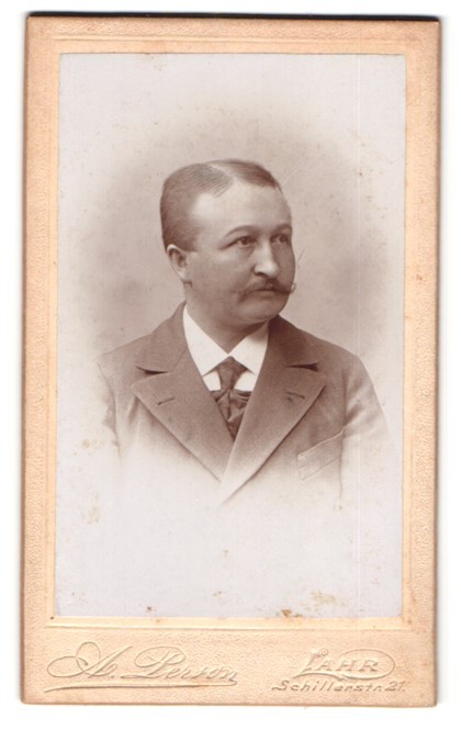 Photograph A. Person, Lahr, Schillerstr. 21, Portrait Man in Suit with Top Loupe