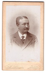 Photograph A. Person, Lahr, Schillerstr. 21, Portrait Man in Suit with Top Loupe