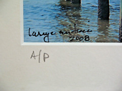 MATTED PHOTOGRAPHY Under The Pier Color Photo AP 12×15 Color by Larry Santucci