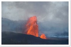 2018 Massive Fissure 8 Lava Fountain Kilauea Volcano Silver Halide Photo