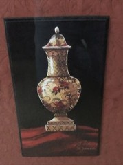 Set of 2 Paragon Picture Gallery French Porcelain Vases Framed Matching Frames