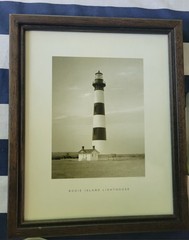 Bodie Island Lighthouse Outer Banks Framed Black& White Print