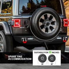 Front and Rear Bumpers Compatible with 2018-2026 Jeep Wrangler JL JLU Unlimited