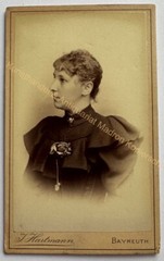 orig. CDV photo photograph old picture woman lady fashion around 1890 Bayreuth Hartmann
