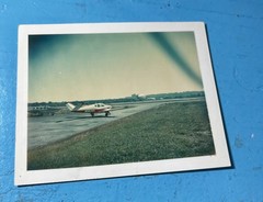 Polaroid Photo Vintage 60s Airplane historic memory of a simpler time
