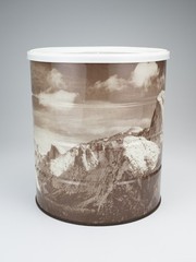 Vtg 1969 Ansel Adams Winter Morning Yosemite Valley Hills Bros Tin Coffee Can