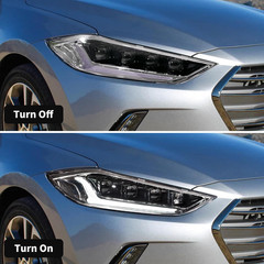 VLAND LED Headlights for 2017 2018 Hyundai Elantra, W/Start Blue to White DRL &